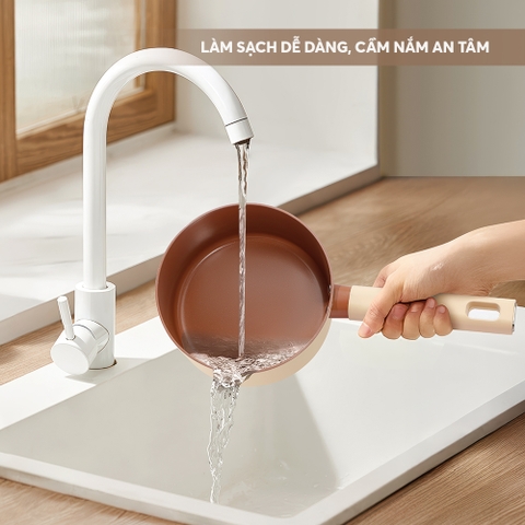 Quánh chống dính Ceramic Elmich Mocha EL5539MC16 Size 16cm
