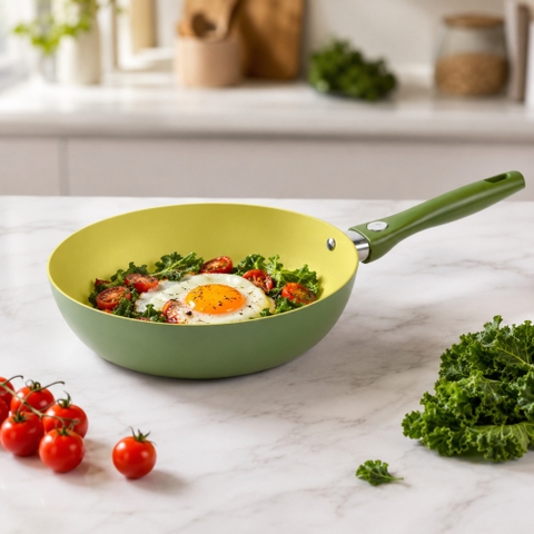 Chảo chống dính Ceramic Elmich Olive Classic EL5976OV Size 20,24,26cm