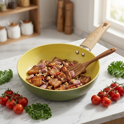 Chảo chống dính ceramic Elmich Daily Olive Classic EL5978OV