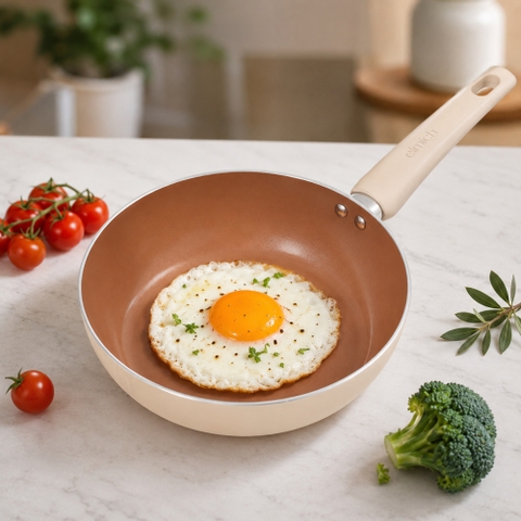 Chảo chống dính Ceramic Elmich Mocha EL5991MC Size 20, 24, 26cm