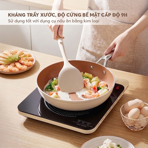 Chảo chống dính ceramic Elmich Plus Mocha EL6004MC
