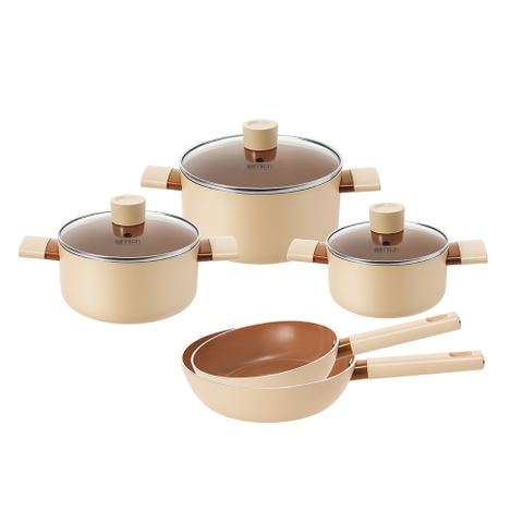 Bộ nồi chảo chống dính Elmich Daily size 18,20,24 chảo 20, 26cm