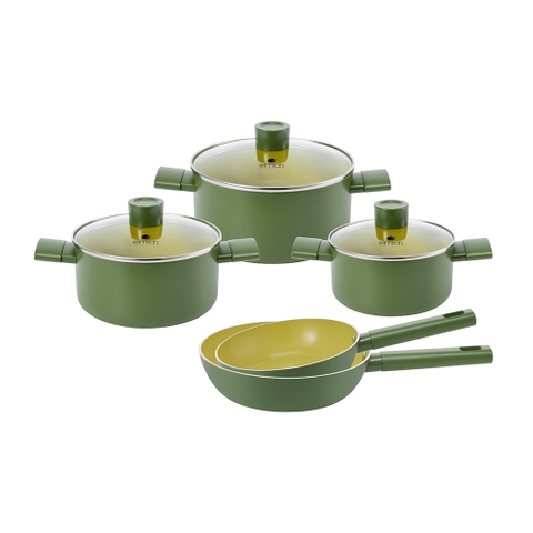 Bộ nồi chảo chống dính Elmich Daily size 18,20,24 chảo 20, 26cm