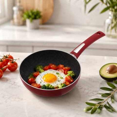 Chảo Elmich chống dính cao cấp đáy từ EL710X Size 20-24-26-28cm