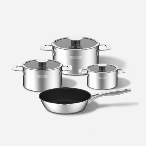 Bộ nồi inox liền khối Elmich Hera EL-8133IN size 16,20,22cm, chảo 26cm