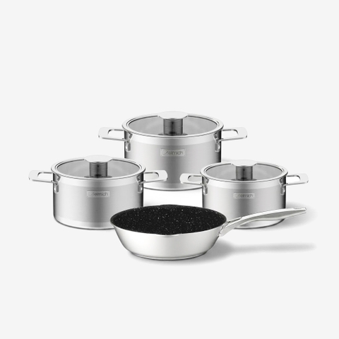 Bộ nồi Inox liền khối Elmich Hera EL 8267 size 18,20,26, chảo 26cm
