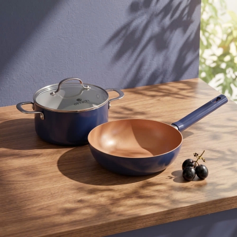 Bộ nồi chảo chống dính Elmich size 20, chảo 24cm