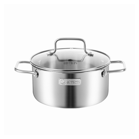 Bộ nồi chảo inox liền khối Elmich Daily Plovdi 16, 20, 24, chảo 24cm