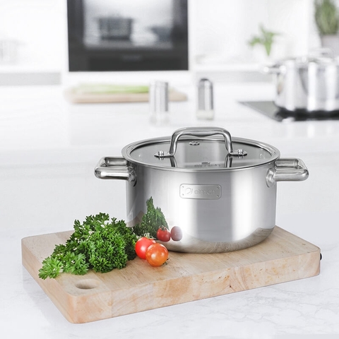 Nồi Inox 304 cao cấp 3 đáy liền khối Elmich Trimax Eco EL-3991 Size 16cm
