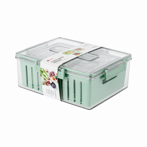 Bộ 3 hộp bảo quản thực phẩm kèm khay tách nước Elmich EL3124 dung tích 800ml-2200ml- 4300ml