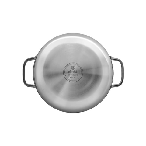 Chảo xào inox cao cấp 3 lớp đáy liền Elmich Plus Trimax EL-3797-28cm