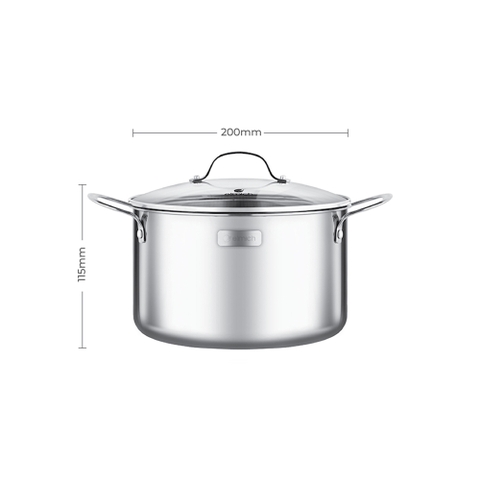 Nồi inox cao cấp 3 lớp liền khối Elmich EL-2532IN20 size 20cm