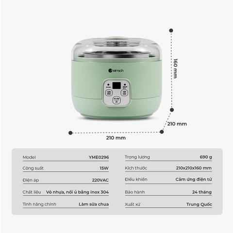Máy làm sữa chua Elmich YME0296
