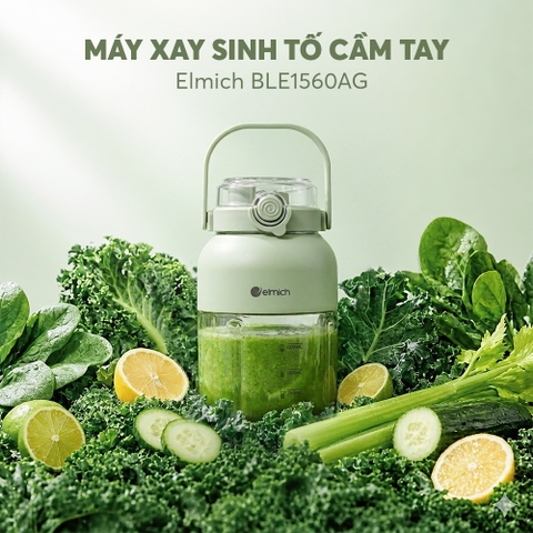 Máy xay sinh tố cầm tay chạy pin Elmich Daily BLE1560AG dung tích 1100ml