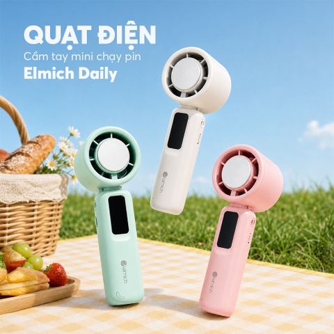 Quạt điện cầm tay mini chạy pin Elmich Daily HFE1623