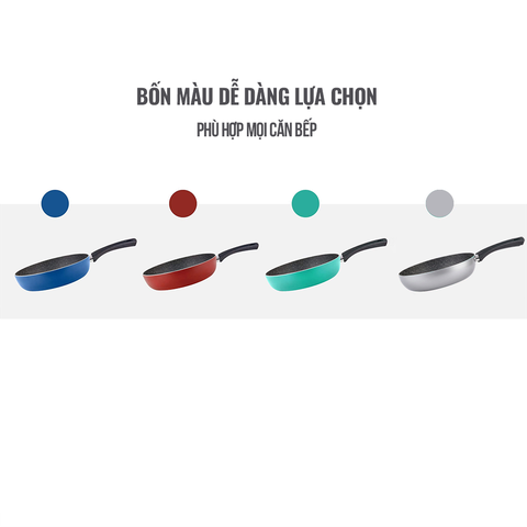 Chảo chống dính ceramic Elmich Coloseum EL-371X Size 20-24-26-28cm