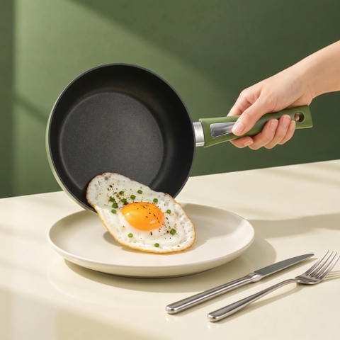 Bộ nồi chảo chống dính ceramic Elmich Daily Olive Classic EL5232OV02 nồi 18, 24, chảo 24cm