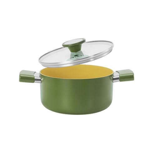 Nồi phủ sứ chống dính Ceramic Elmich Olive Classic EL5534OV size 18, 20cm