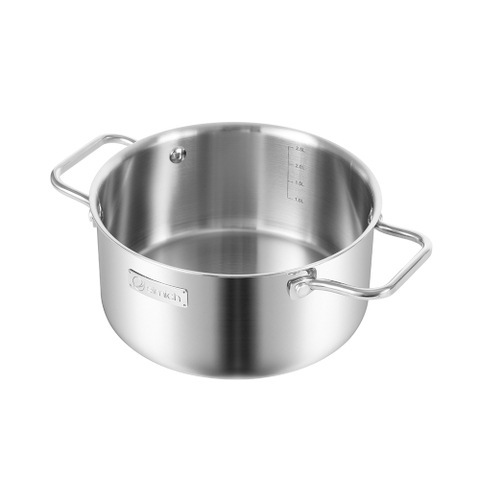 Bộ nồi chảo inox liền khối Elmich Daily Plovdi 16, 20, 24, chảo 24cm
