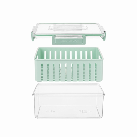 Bộ 3 hộp bảo quản thực phẩm kèm khay tách nước Elmich EL3124 dung tích 800ml-2200ml- 4300ml