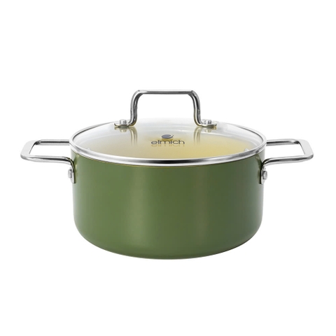 Bộ nồi chống dính ceramic Elmich Daily Olive 18,20,24 cm