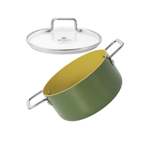 Bộ nồi chống dính ceramic Elmich Daily Olive 18,20,24 cm