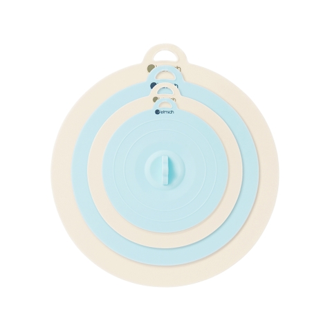 Bộ 4 nắp đậy bát đĩa platinum silicone Elmich Daily