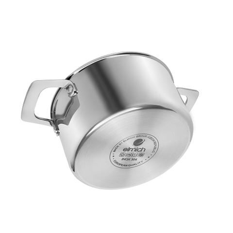Bộ nồi Inox liền khối Elmich Hera EL-8138IN size 16, 18, 22 chảo chống dính full induction 26cm