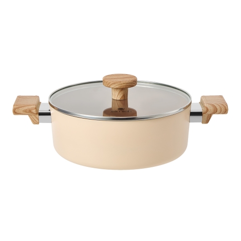 Bộ nồi chảo Ceramic Elmich Daily Nature nồi 18, 20, 24 chảo 20, 26cm