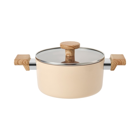 Bộ nồi chảo Ceramic Elmich Daily Nature nồi 18, 20, 24 chảo 20, 26cm