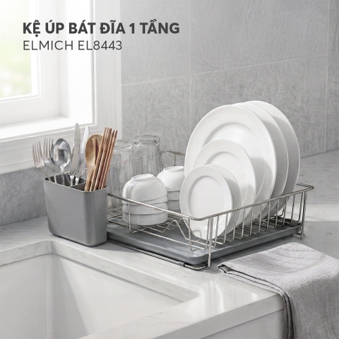 Kệ úp bát đĩa 1 tầng Elmich EL8443
