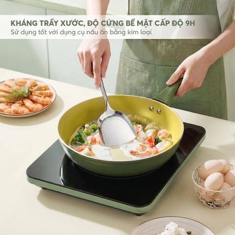 Chảo chống dính ceramic Elmich Plus Olive EL6001OV