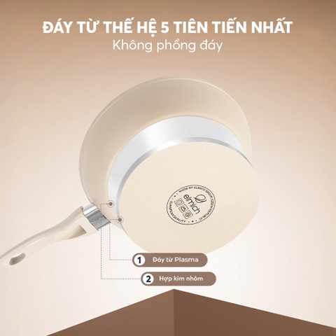 Chảo chống dính Ceramic Elmich Plus Mocha EL6001MC