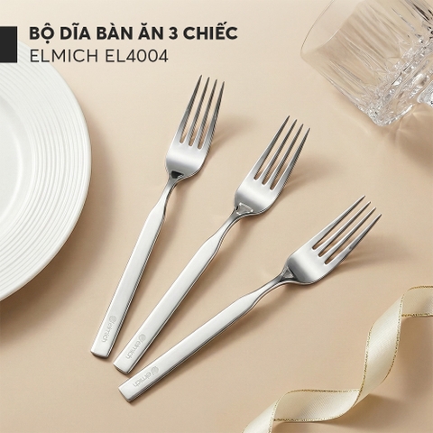 Bộ dĩa bàn ăn 3 chiếc Elmich EL4004
