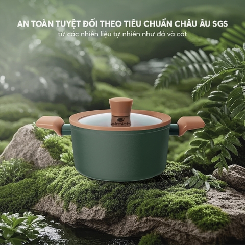 Nồi chống dính ceramic Elmich Harmony EL5540PT 18, 20, 24cm