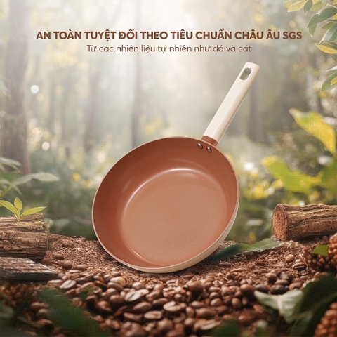 Chảo chống dính Ceramic Elmich Mocha EL5982MC Size 20,24,26,28cm
