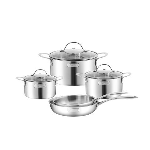 Bộ nồi chảo inox  liền khối Elmich Trimax EL2486IN01 Size 16,20,24, chảo 20,24cm