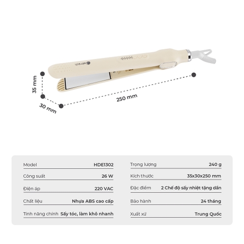 Máy là và tạo kiểu tóc Elmich HDE1302