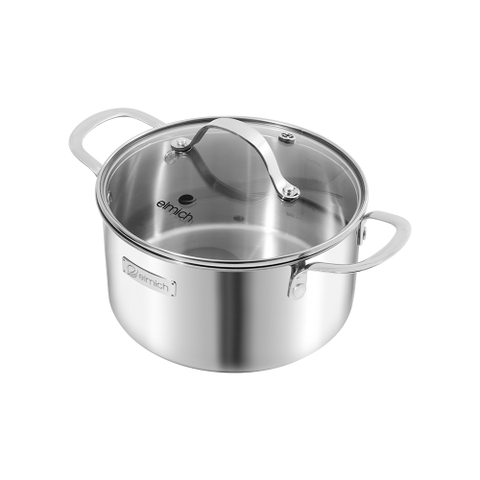 Bộ nồi chảo inox  liền khối Elmich Trimax EL2486IN01 Size 16,20,24, chảo 20,24cm