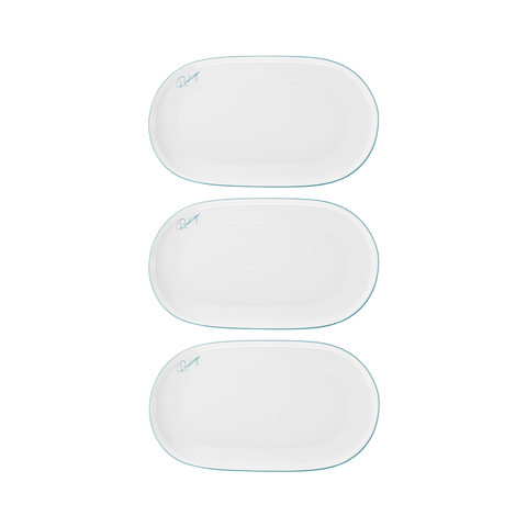 Bộ 3 đĩa bầu dục nhỡ Elmich RoseDesign EL-0219