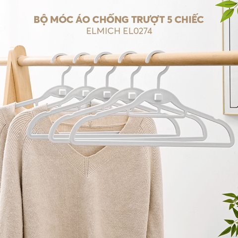 Bộ móc áo trơn 5 chiếc Elmich EL0274
