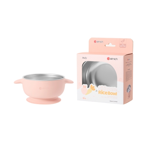 Bát ăn cơm trẻ em platinum silicone Elmich Daily