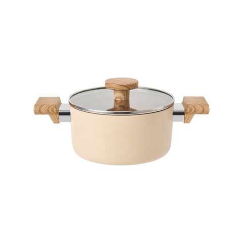 Bộ nồi chảo Ceramic Elmich Daily Nature nồi 18, 20, 24 chảo 20, 26cm