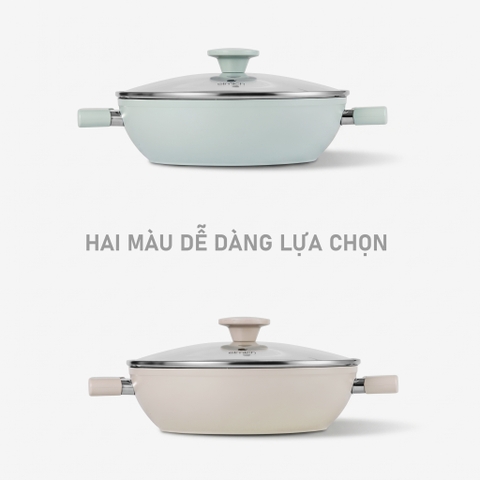 Nồi lẩu đa năng chống dính vân đá Elmich size 28cm
