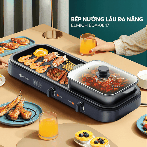 Bếp nướng lẩu đa năng Elmich EDA-0847