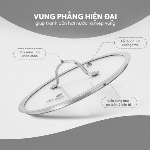 Bộ nồi Inox 304 Impact bonding Elmich EL2481 size 16,20,22cm
