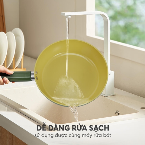 Chảo chống dính ceramic Elmich Plus Olive EL5965OV