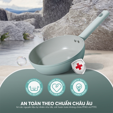 Chảo chống dính Ceramic Elmich Verona EL5968SK Size 20, 24, 26, 28cm