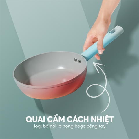 Chảo chống dính Ceramic Elmich Verona EL5968SK Size 20, 24, 26, 28cm