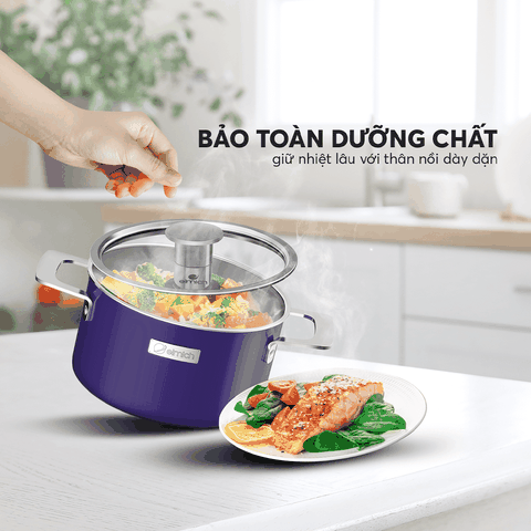 Nồi inox liền khối Elmich Hera - Tím
